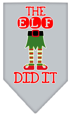 Christmas Pet and Dog Bandana Screen Printed, "The Elf Did It"