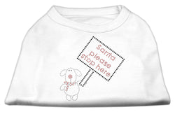 Christmas Pet Dog & Cat Shirt Rhinestone, "Santa Stop Here"