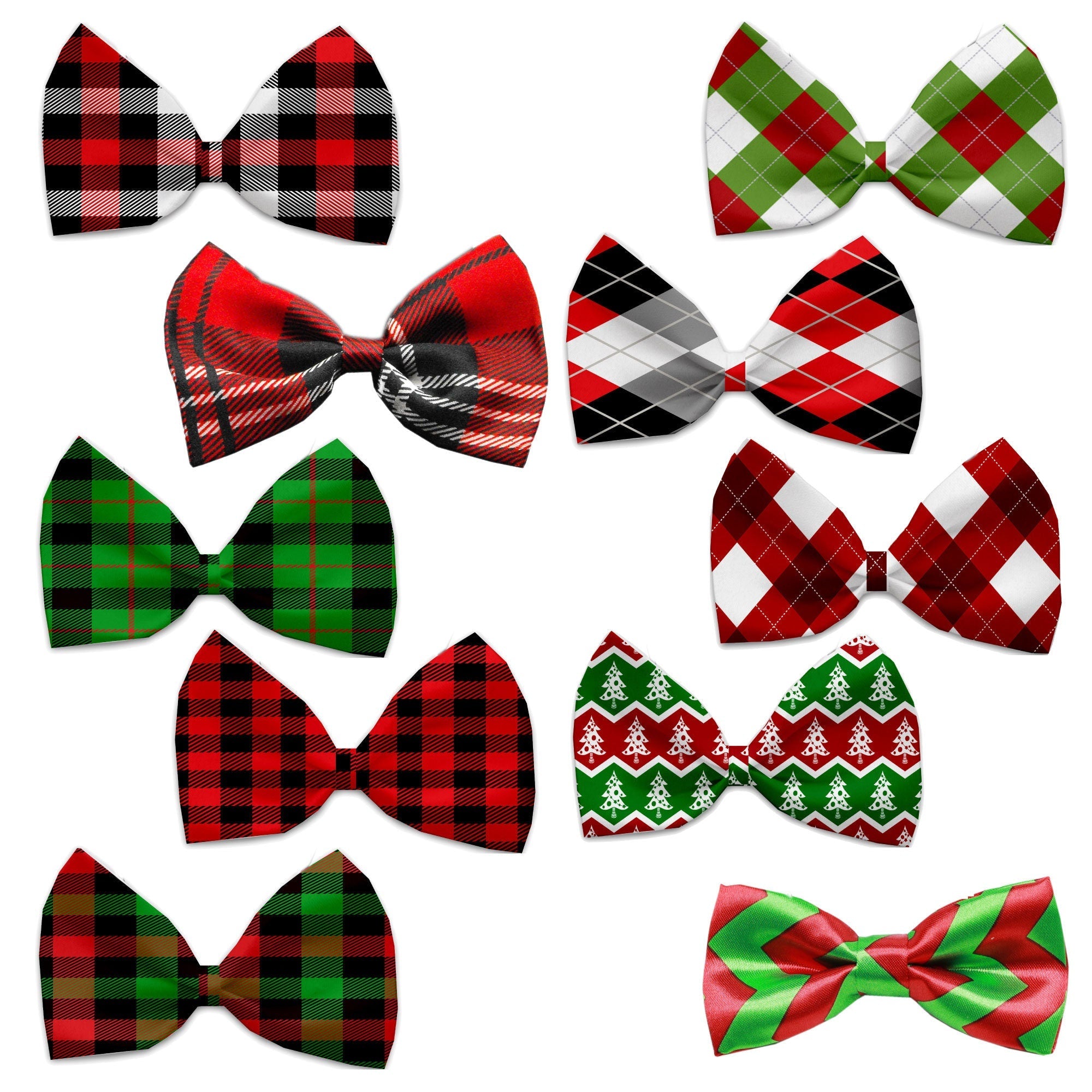 Christmas Pet, Dog and Cat Bow Ties, 