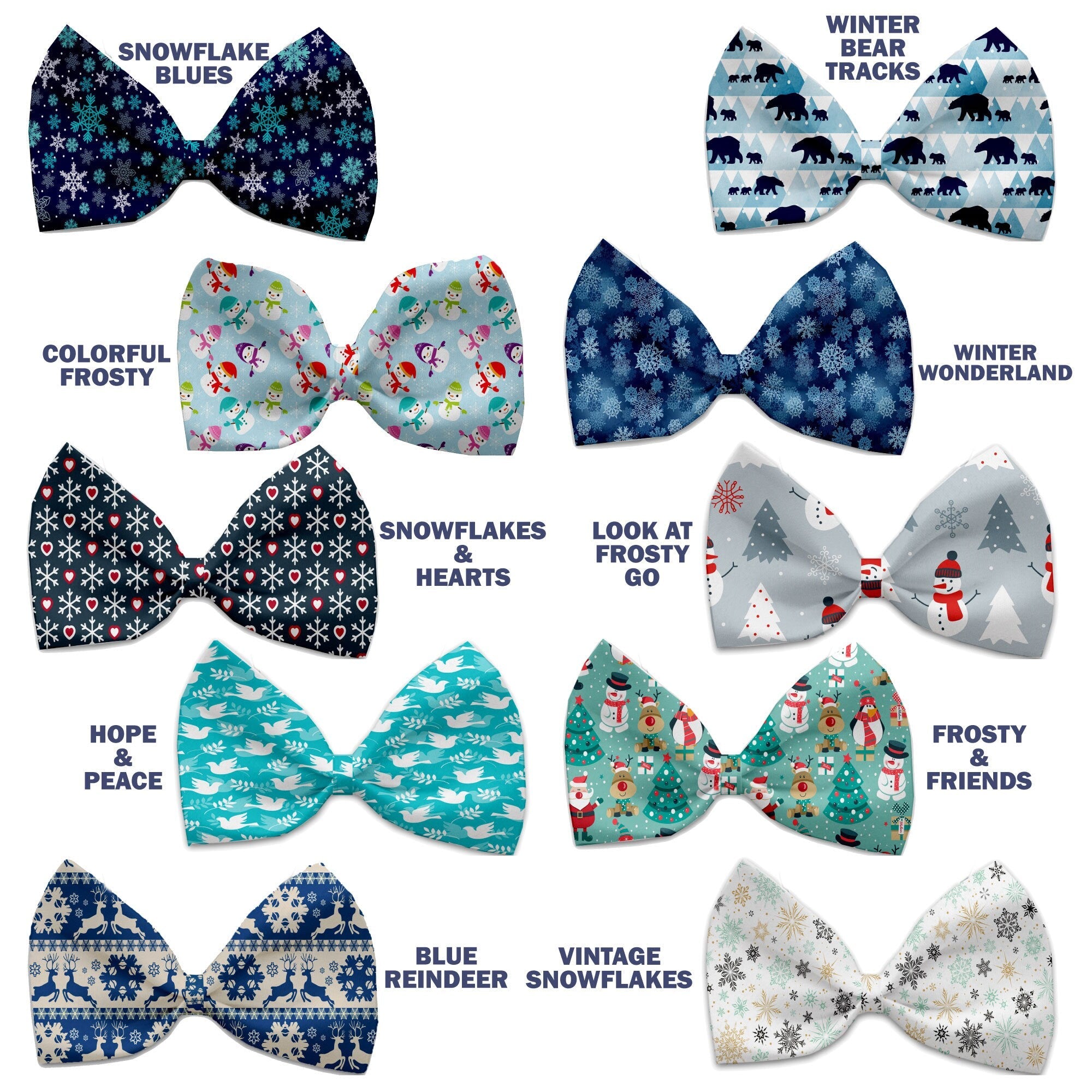 Christmas Pet, Dog and Cat Bow Ties, 