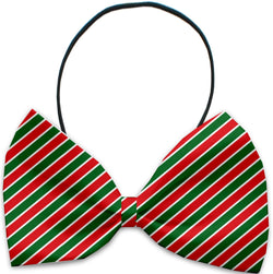 Christmas Pet, Dog & Cat Bow Ties, "Candy Cane Lane Group" *Available in 8 different print options!*