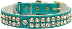 Cat Breakaway Collar, "Two Row Clear Crystal Swank"