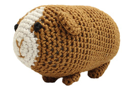 Knit Knacks Organic Cotton Pet, Dog Toys (Choose from: Pig, Fox, Owl, Guinea Pig or Triceratops)