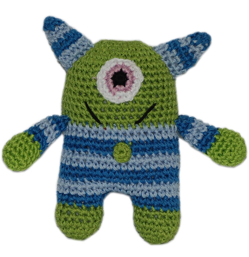 Knit Knacks Organic Cotton Pet & Dog Toys, (Choose from: Pizza, Avocado, Monster, Shark, Whale or Cactus)