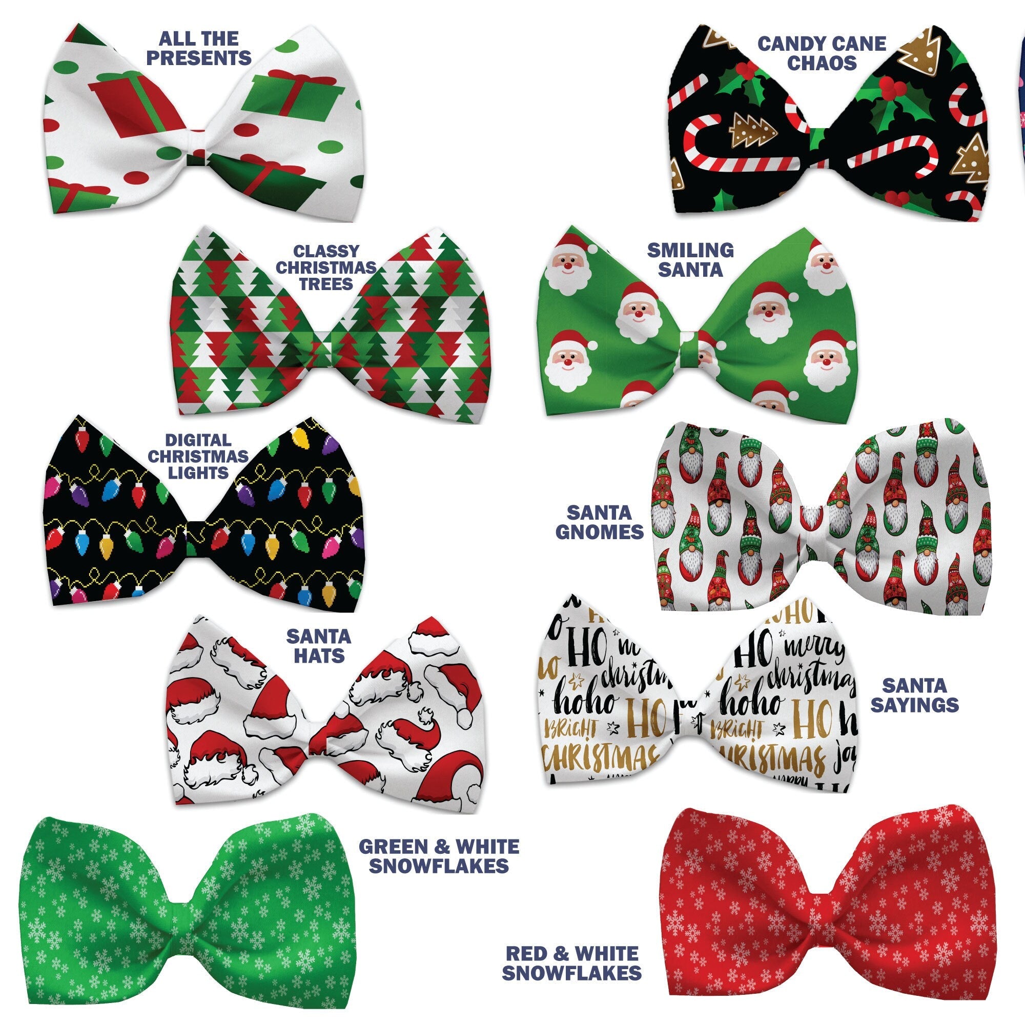 Christmas Pet, Dog and Cat Bow Ties, 