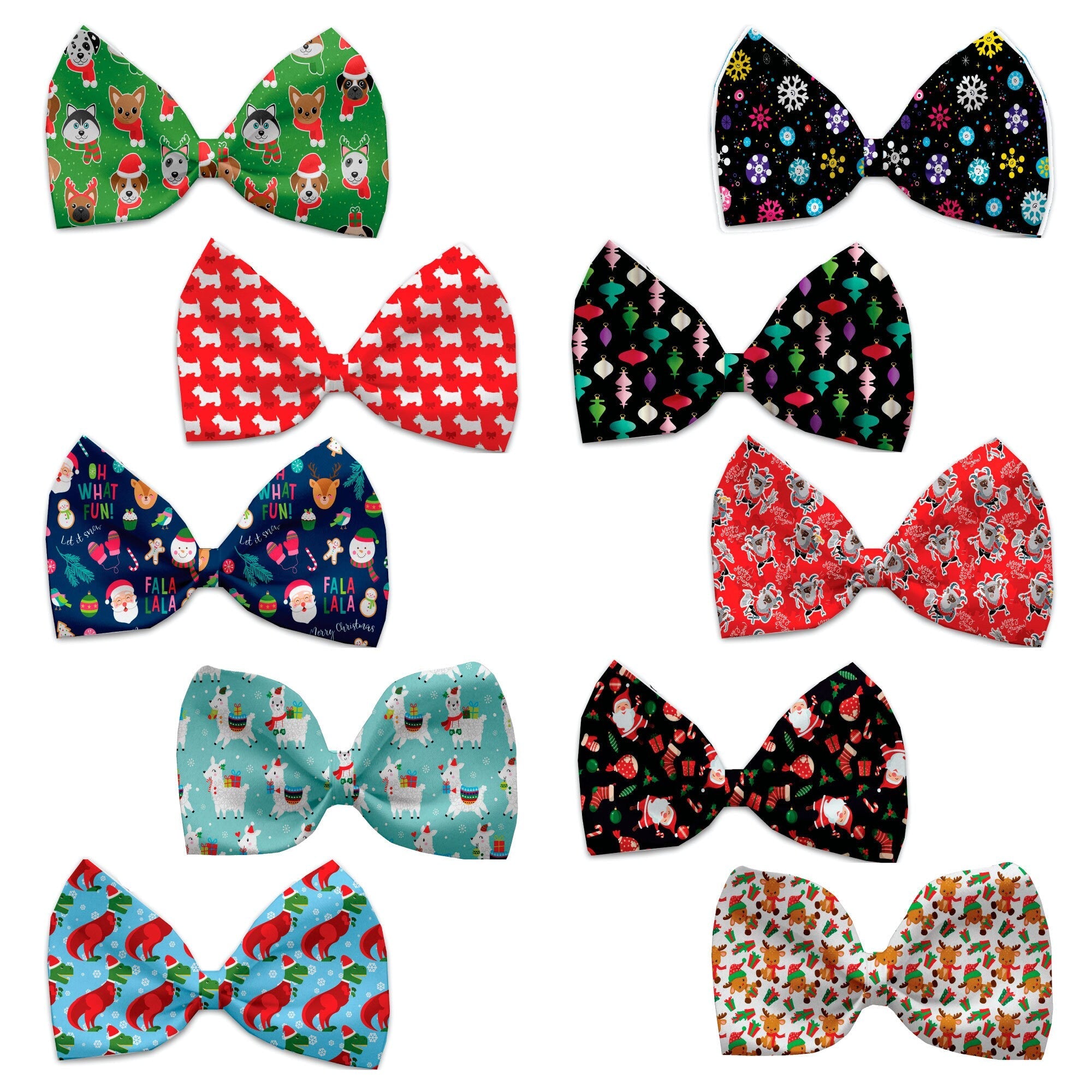 Christmas Pet, Dog and Cat Bow Ties, 