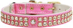 Cat Breakaway Collar, "Two Row Clear Crystal Swank"