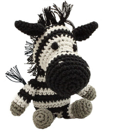 Knit Knacks Organic Cotton Pet, Dog Toys, "Animals" (Choose from: Sloth, Zebra, Giraffe, Hyena, Elephant, Lion, or Sea Turtle)