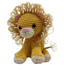 Knit Knacks Organic Cotton Pet, Dog Toys, "Animals" (Choose from: Sloth, Zebra, Giraffe, Hyena, Elephant, Lion, or Sea Turtle)