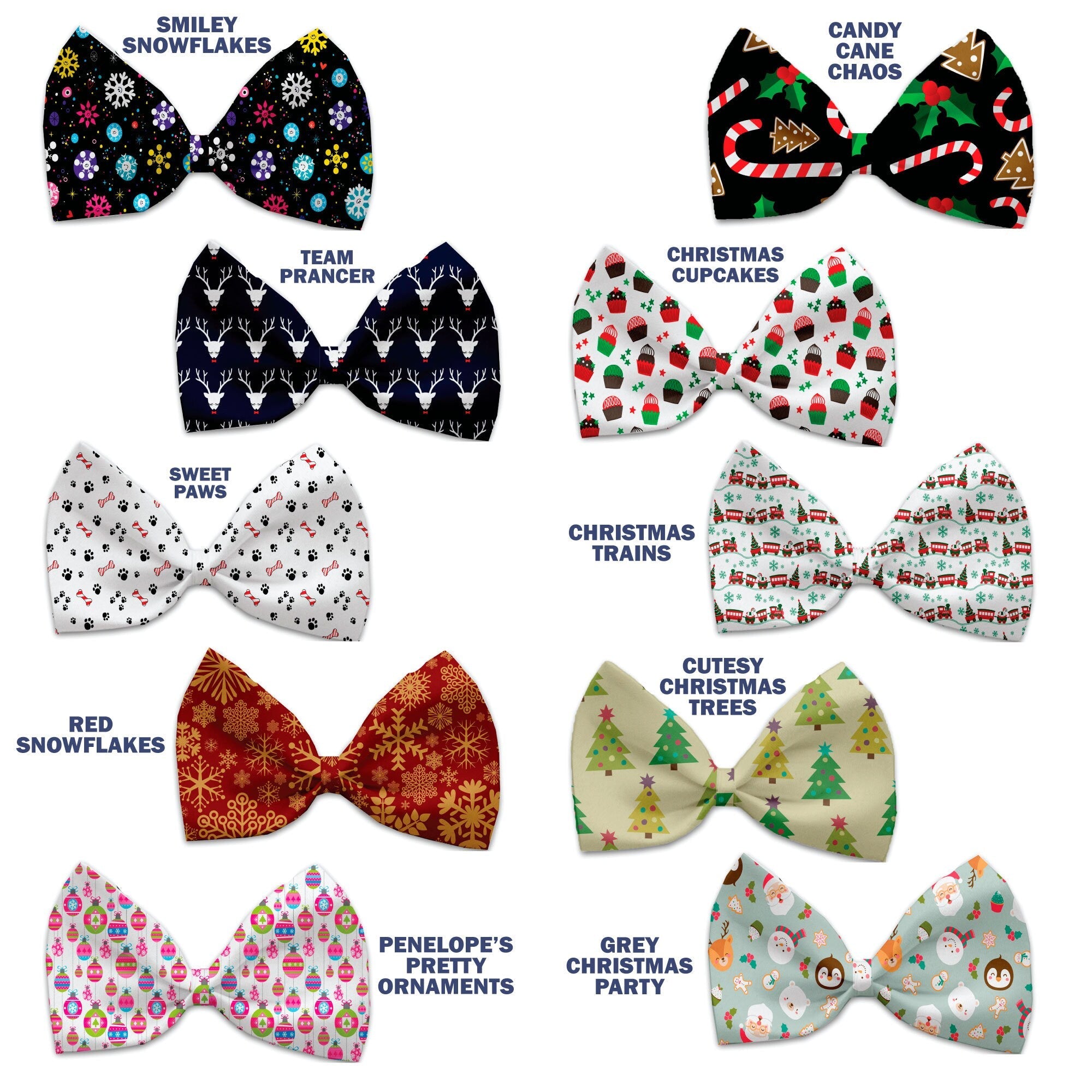 Christmas Pet, Dog and Cat Bow Ties, 