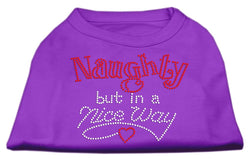 Christmas Pet Dog & Cat Shirt Rhinestone, "Naughty, But In A Nice Way"