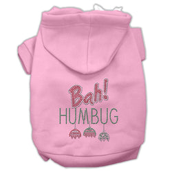 Christmas Pet Dog & Cat Hoodie Rhinestone, "Bah Humbug"