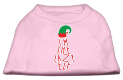 Christmas Pet Dog & Cat Shirt Screen Printed, "I'm The Lazy Elf"