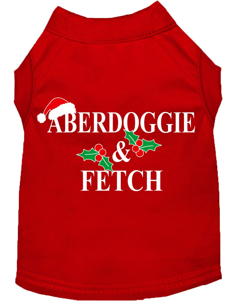 Christmas Screenprinted Dog Shirt, 