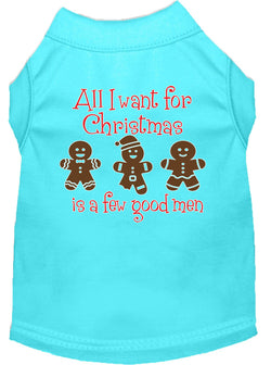 Christmas Pet Dog & Cat Shirt Screen Printed, "All I Want For Christmas Is A Few Good Men"