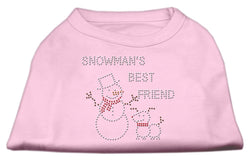 Christmas Pet Dog & Cat Shirt Rhinestone, "Snowman's Best Friend"