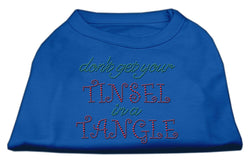 Christmas Pet Dog & Cat Shirt Rhinestone, "Don't Get Your Tinsel In A Tangle"