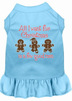 Christmas Pet Dog & Cat Dress Screen Printed, "All I Want For Christmas Is A Few Good Men"