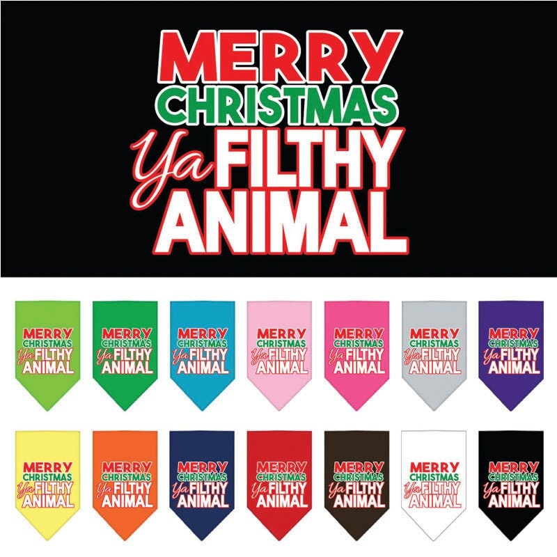 Christmas Pet and Dog Bandana Screen Printed, 