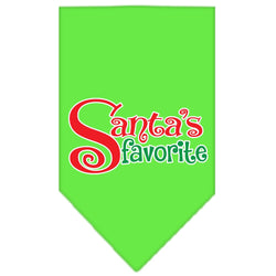 Christmas Pet and Dog Bandana Screen Printed, "Santa's Favorite"