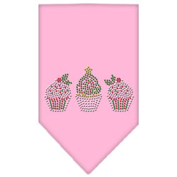 Christmas Pet and Dog Bandana Rhinestone, "Christmas Cupcakes"