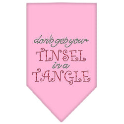 Christmas Pet and Dog Bandana Rhinestone, "Don't Get Your Tinsel In A Tangle"