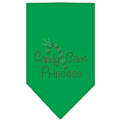 Christmas Pet and Dog Bandana Rhinestone, "Candy Cane Princess"