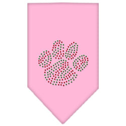 Christmas Pet and Dog Bandana Rhinestone, "Christmas Paw"