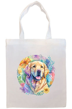 Canvas Tote Bag, Zippered With Handles & Inner Pocket, "Labrador"