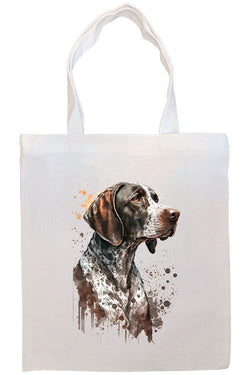 Canvas Tote Bag, Zippered With Handles & Inner Pocket, "Pointer"