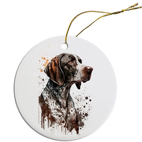 Dog Breed Specific Round Christmas Ornament, 