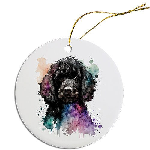 Dog Breed Specific Round Christmas Ornament, 