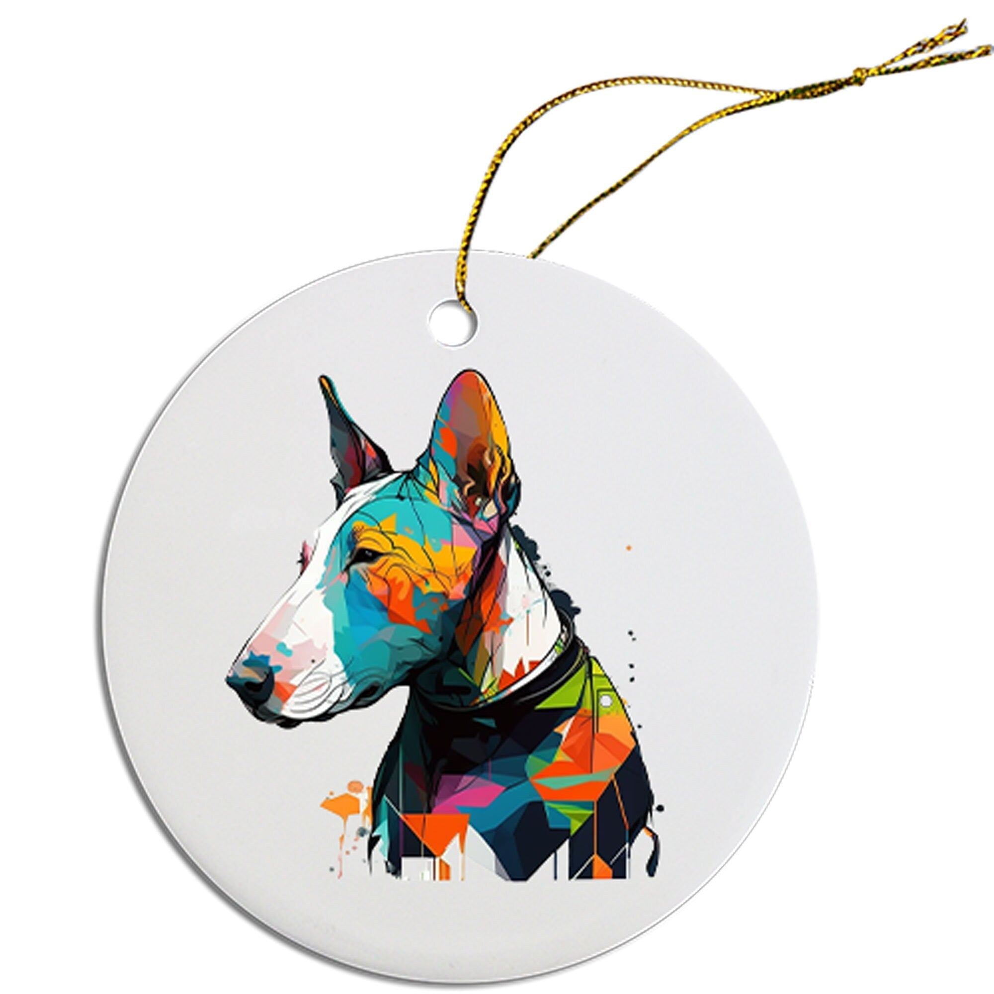 Dog Breed Specific Round Christmas Ornament, 