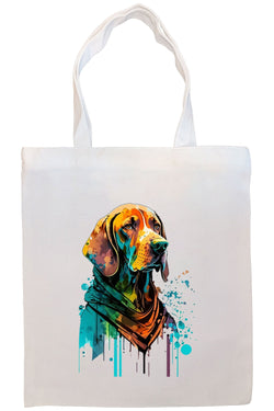 Canvas Tote Bag, Zippered With Handles & Inner Pocket, "Vizsla"