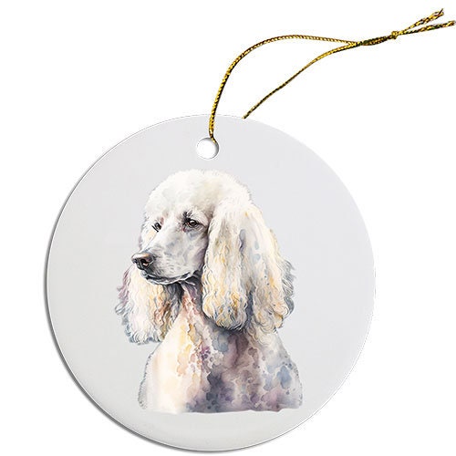 Dog Breed Specific Round Christmas Ornament, 