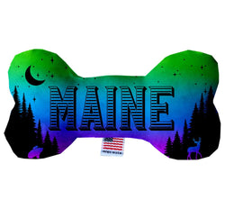 Pet & Dog Plush Bone Toys, "Maine State Options" (Available in different pattern options)