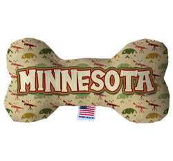 Pet & Dog Plush Bone Toys, "Minnesota State Options" (Available in different pattern options)