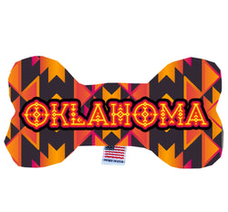 Pet & Dog Plush Bone Toys, "Oklahoma State Options" (Available in different pattern options)