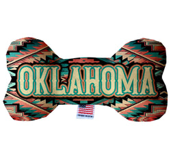 Pet & Dog Plush Bone Toys, "Oklahoma State Options" (Available in different pattern options)