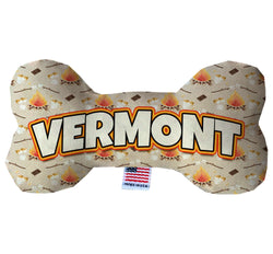 Pet & Dog Plush Bone Toys, "Vermont State Options" (Available in different pattern options)