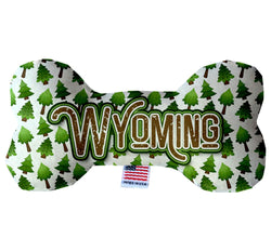 Pet & Dog Plush Bone Toys, "Wyoming State Options" (Available in different pattern options)