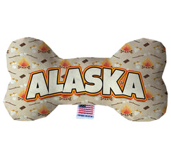 Pet & Dog Plush Bone Toys, "Alaskan Mountains" (Set 2 of 2 Alaska State Toy Options, available in different pattern options!)