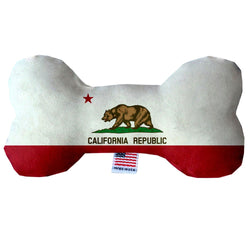 Pet & Dog Plush Bone Toys, "California Mountains" (Set 2 of 3 California State Toy Options, available in different pattern options!)