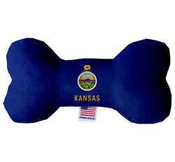 Pet & Dog Plush Bone Toys, "Kansas State Options" (Available in different pattern options)