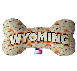 Pet & Dog Plush Bone Toys, "Wyoming State Options" (Available in different pattern options)