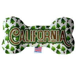 Pet & Dog Plush Bone Toys, "California Mountains" (Set 2 of 3 California State Toy Options, available in different pattern options!)