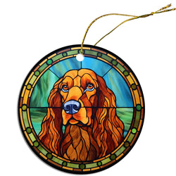 Dog Breed Christmas Ornament Stained Glass Style, "Cocker Spaniel"