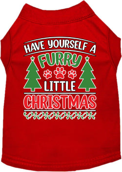 Christmas Dog Shirt for Pets 20-115 Pounds, "Have Yourself A Furry Little Christmas"