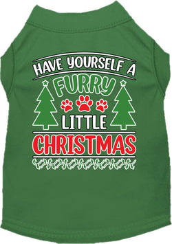 Christmas Pet Dog & Cat Shirt Screen Printed, "Have Yourself A Furry Little Christmas"