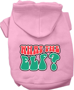 Christmas Dog Hoodie for Pets 20-115 Pounds, "What The Elf"